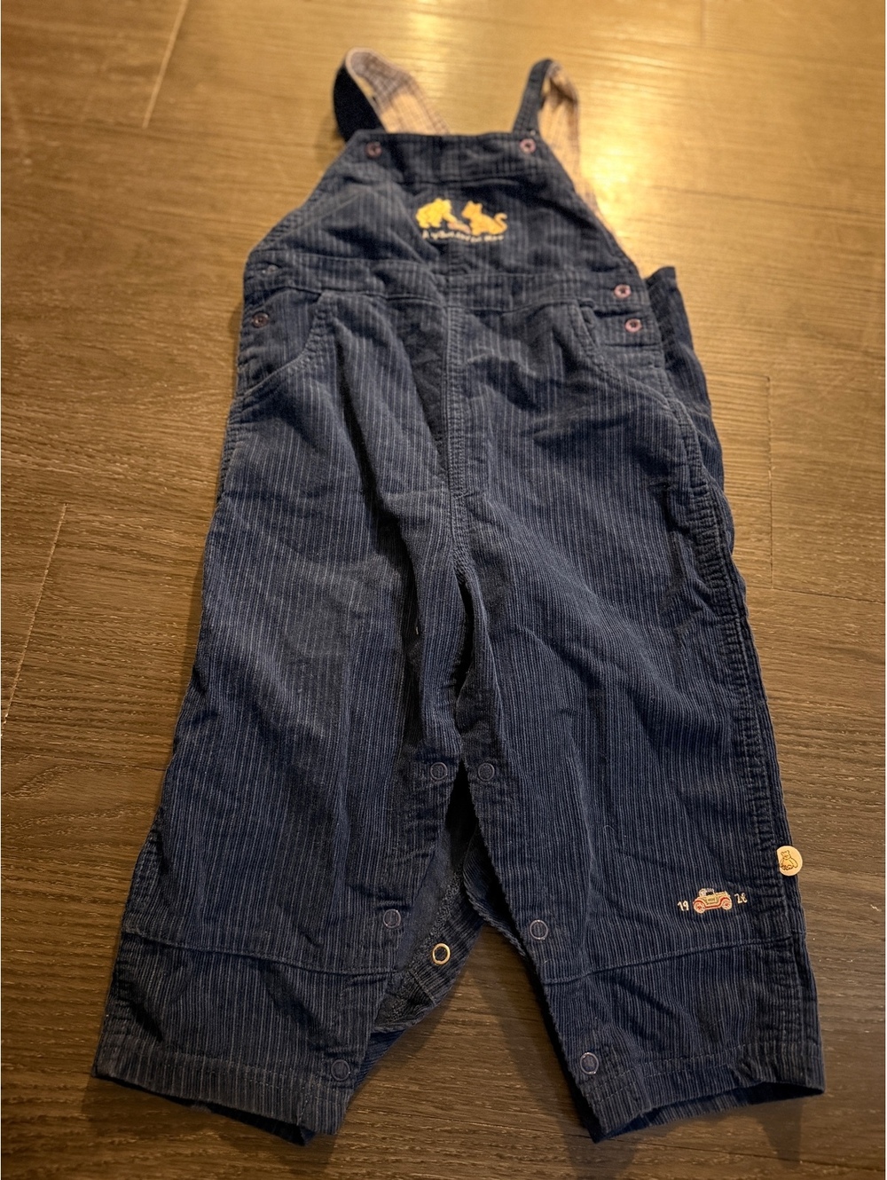 Vintage Disney Store Winnie the Pooh Corduroy Overalls